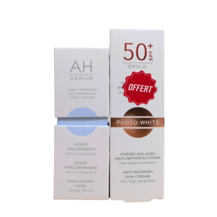 PHOTO WHITE OFFRE SERUM CONCENTRE ACIDE HYALURONIQUE 30ML + CREME SOLAIRE ANTI IMPERFECTIONS SPF 50+ OPALE 50ML OFFERT