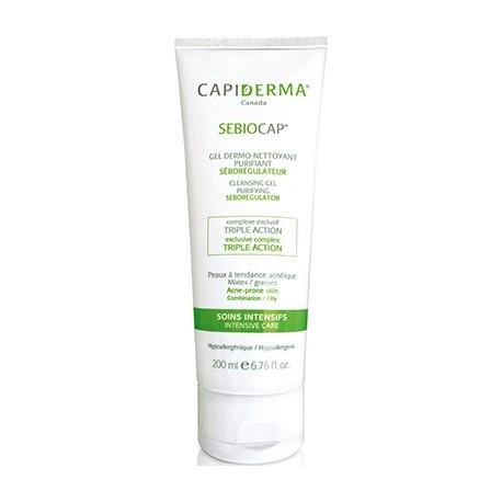 CAPIDERMA SEBIOCAP GEL DERMO NETTOYANT POUR PEAUX A TENDANCE ACNEIQUE 200 ML