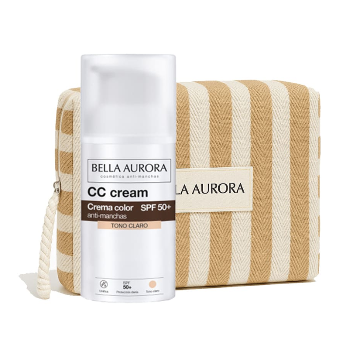 BELLA AURORA CC CREME ANTI TACHES SPF50 TEINTE CLAIRE + TROUSSE OFFERTE