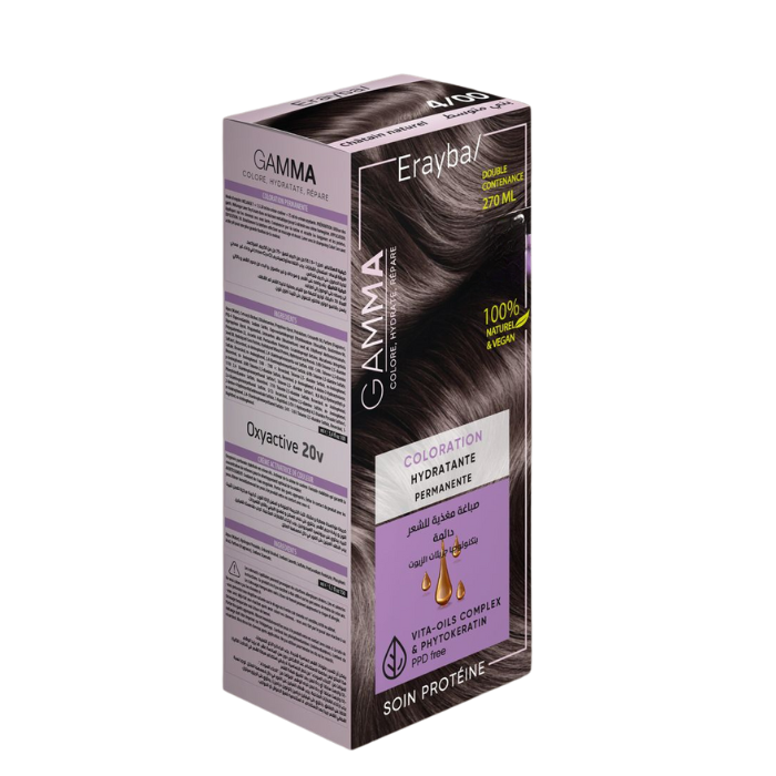ERAYBA GAMMA COLORATION HYDRATANTE PERMANENTE N 1 NOIR NATUREL