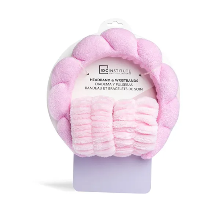 IDC INSTITUTE SKINCARE HEADBAND AND WRISTBAND 44137