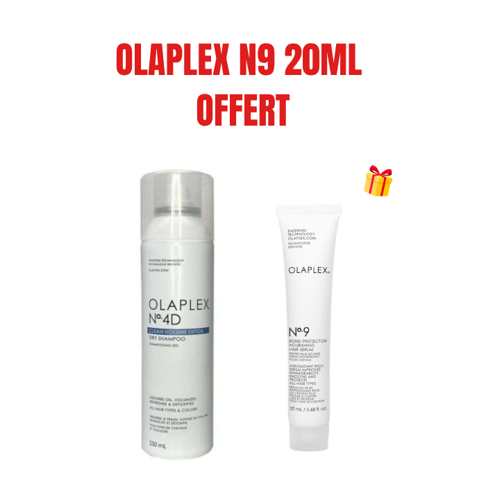OLAPLEX OFFRE N 4D SHAMPOOING SEC VOLUME DETOX 250 ML + OLAPLEX N9 20ML OFFERT