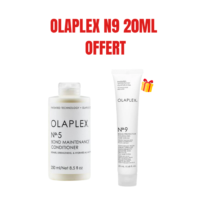 OLAPLEX OFFRE BOND MAINTENANCE N 5 APRES SHAMPOOING 250 ML + OLAPLEX N9 20ML OFFERT