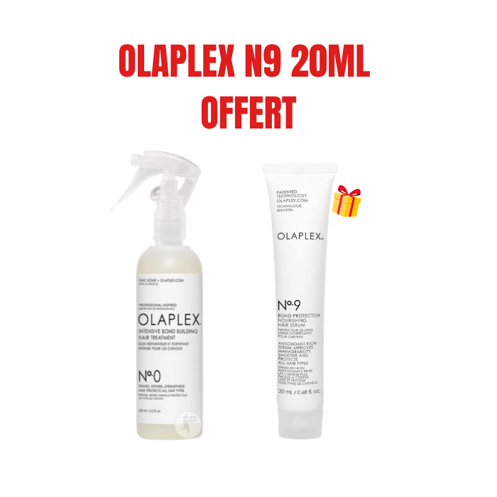 OLAPLEX OFFRE N0 SOIN REPARATEUR ET FORTIFIANT INTENSE POUR LES CHEVEUX 155 ML + OLAPLEX N9 20ML OFFERT