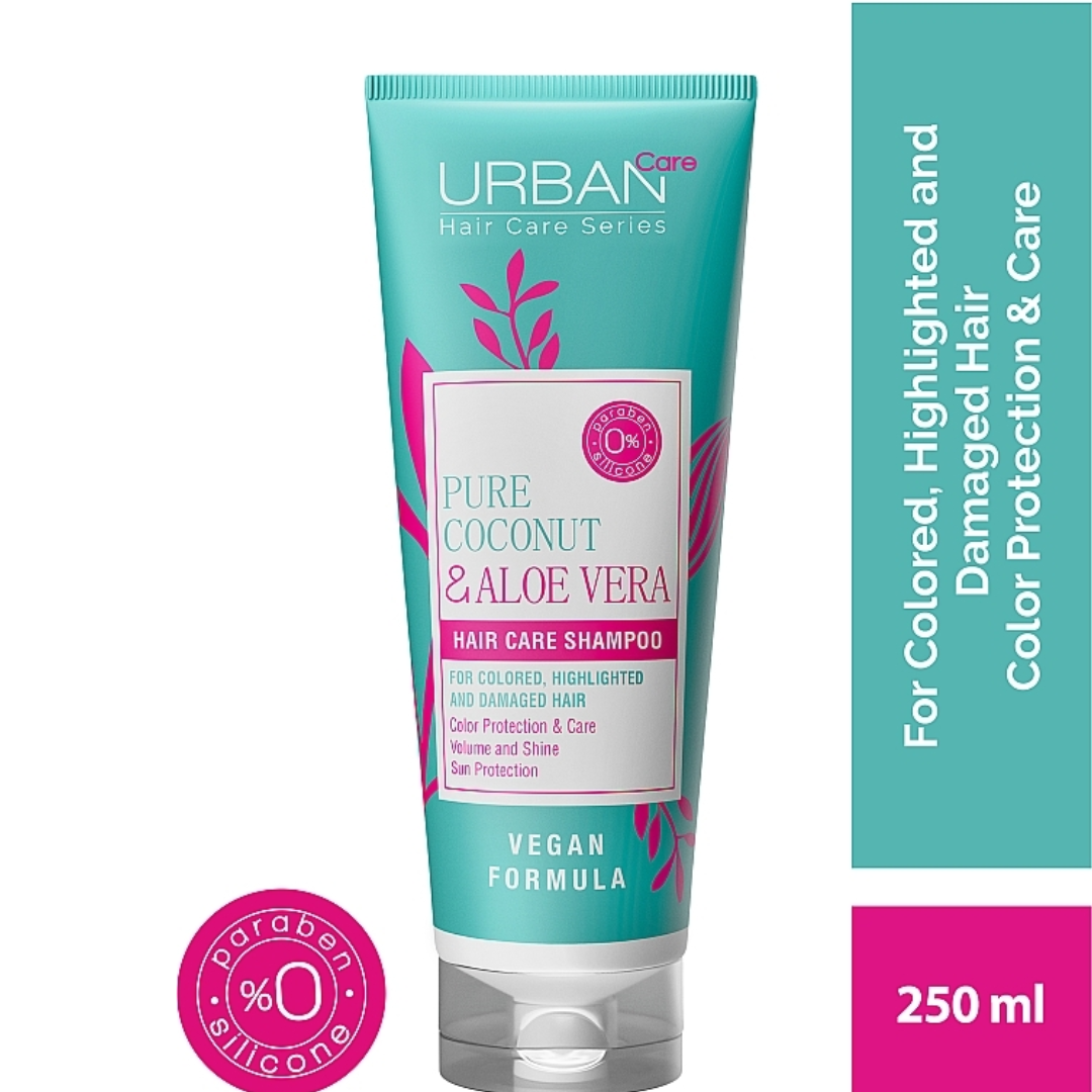 URBAN CARE PURE COCO ET ALOE VERA SHAMPOING CHEVEUX COLORES 250 ML