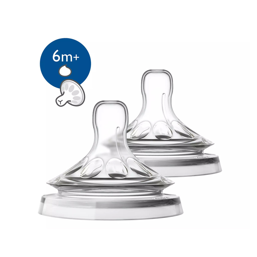 AVENT NATURAL RESPONSE LOT DE 2 TETINES 6 MOIS+ FLUX 5