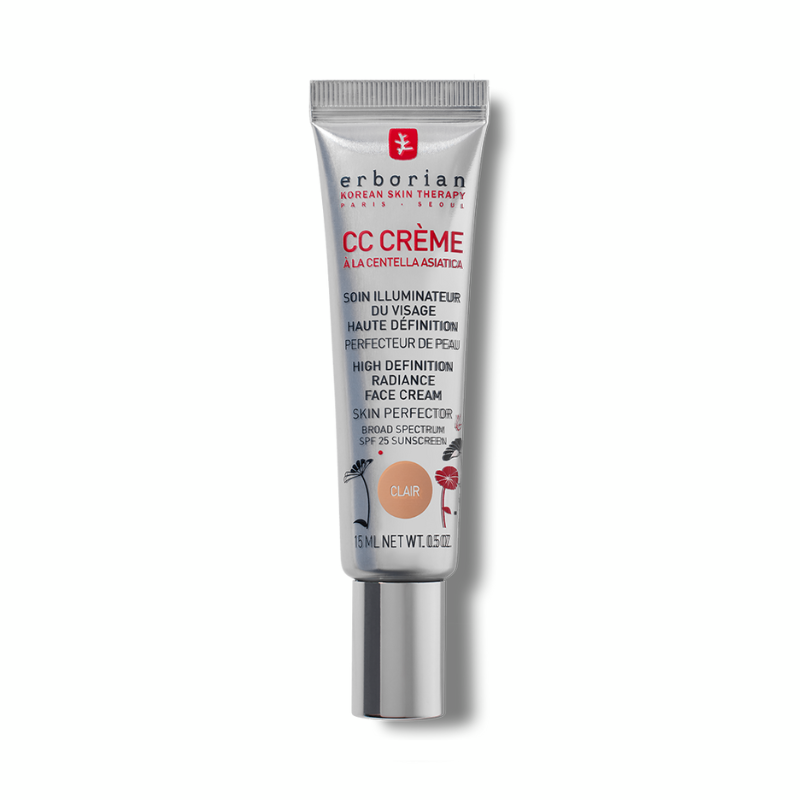 ERBORIAN CC CREME A LA CENTELLA CLAIR SOIN ILLUMINATEUR VISAGE SPF 25 15 ML