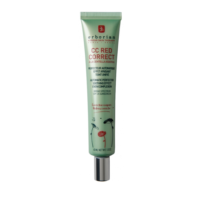 ERBORIAN CC RED CORRECT CENTELLA ASIATICA EFFET APAISANT SPF25 45 ML