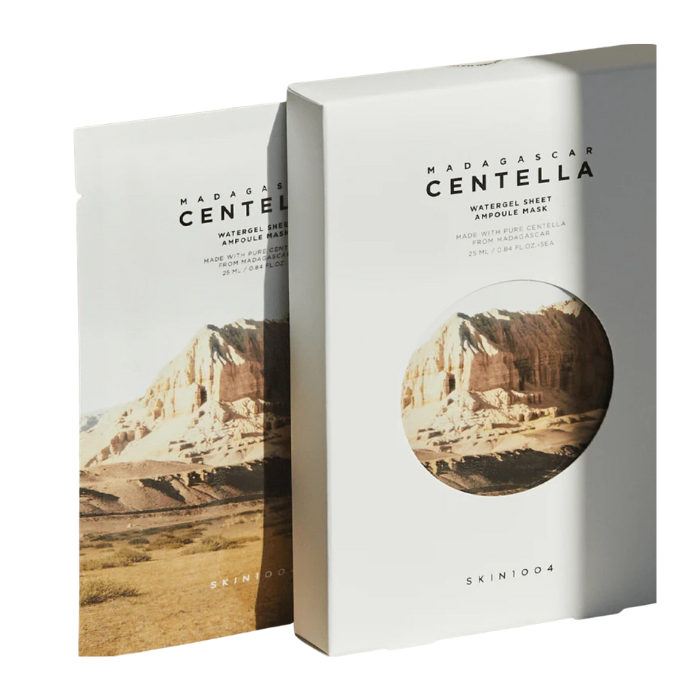 SKIN1004 MADAGASCAR CENTELLA WATERGEL SHEET AMPOULE MASK 25ML PACK DE 5