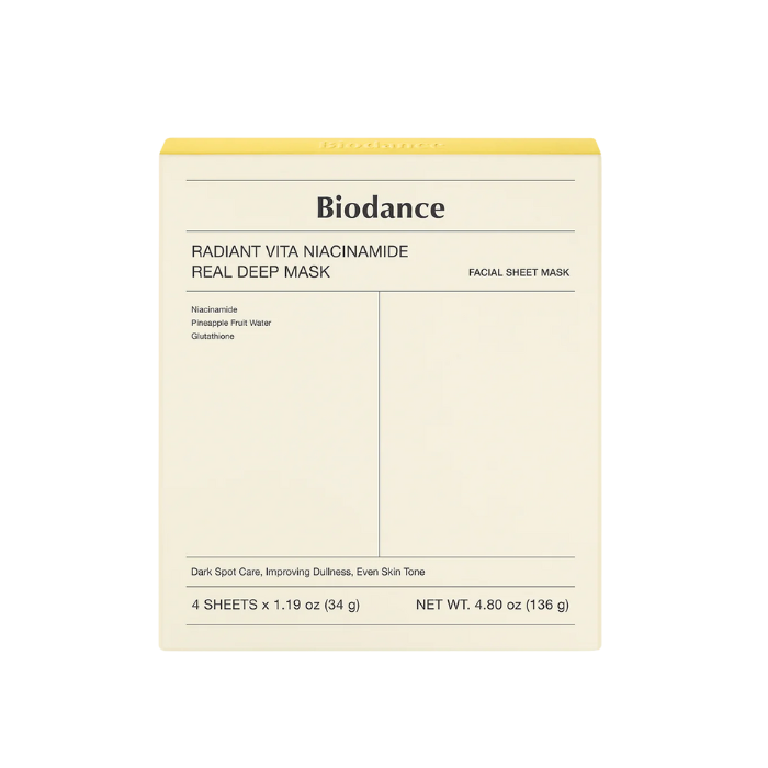 BIODANCE RADIANT VITA NIACINAMIDE REAL DEEP MASK PACK DE 4