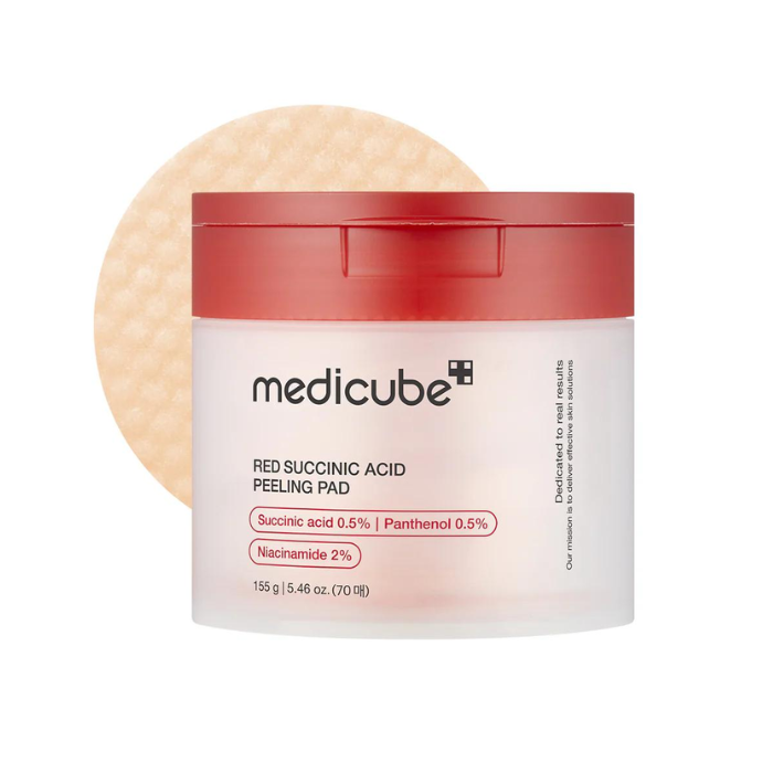 MEDICUBE RED SUCCINIC ACID PEELING PAD 155G-70 PADS